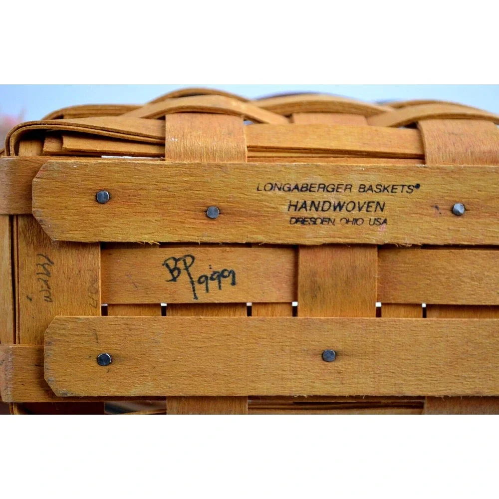 Longaberger 1999 Building Tomorrow Together Bee Basket Red‎ Grn Blu Pur Weaves